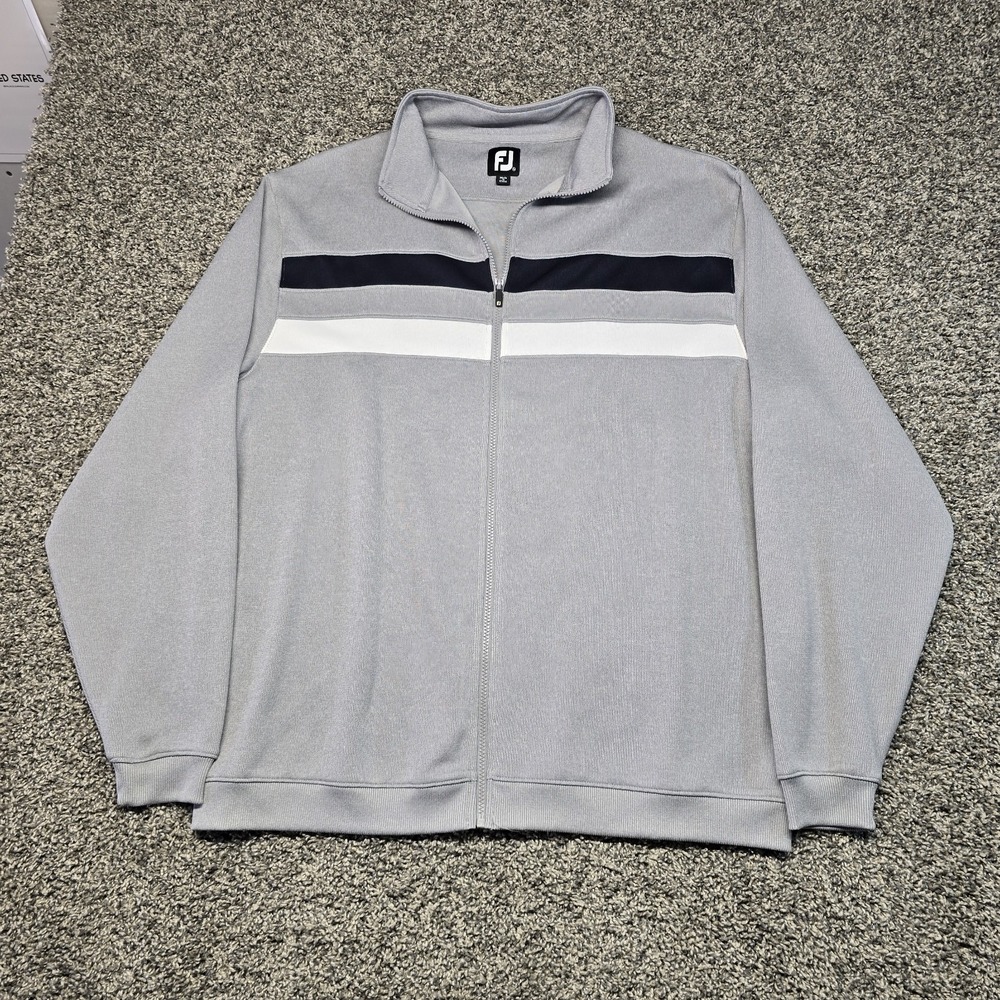 Footjoy Full Zip Jacket Men Size 2XL Gray Golf